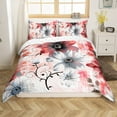 thumbnail image 1 of Erosebridal Flower Twin Duvet Cover Daisy Floral Bedding Set for Women, Red Gradient Bed Set Vintage Ombre Comforter Cover, Oil Painting Aesthetic Bedspread Cover Room Decorative, 1 of 1
