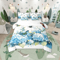thumbnail image 1 of Hydrangea Flower Bedding Comforter Sets 7Pcs Hummingbird Butterfly Bed In A Bag,Blue Floral Queen Bedding Sets Green Leaf Sheet Set With Comforter Spring Blossoms Bedroom Decor, 1 of 4