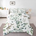thumbnail image 1 of Kawaii Animal Bedding Twin Size Cute Shark Comforter Set Twin, Cartoon Wildlife Duvet Insert Green Leaf Quilt Comforter, Plant Bedding Comforters & Sets Bedroom Decor, 1 of 6