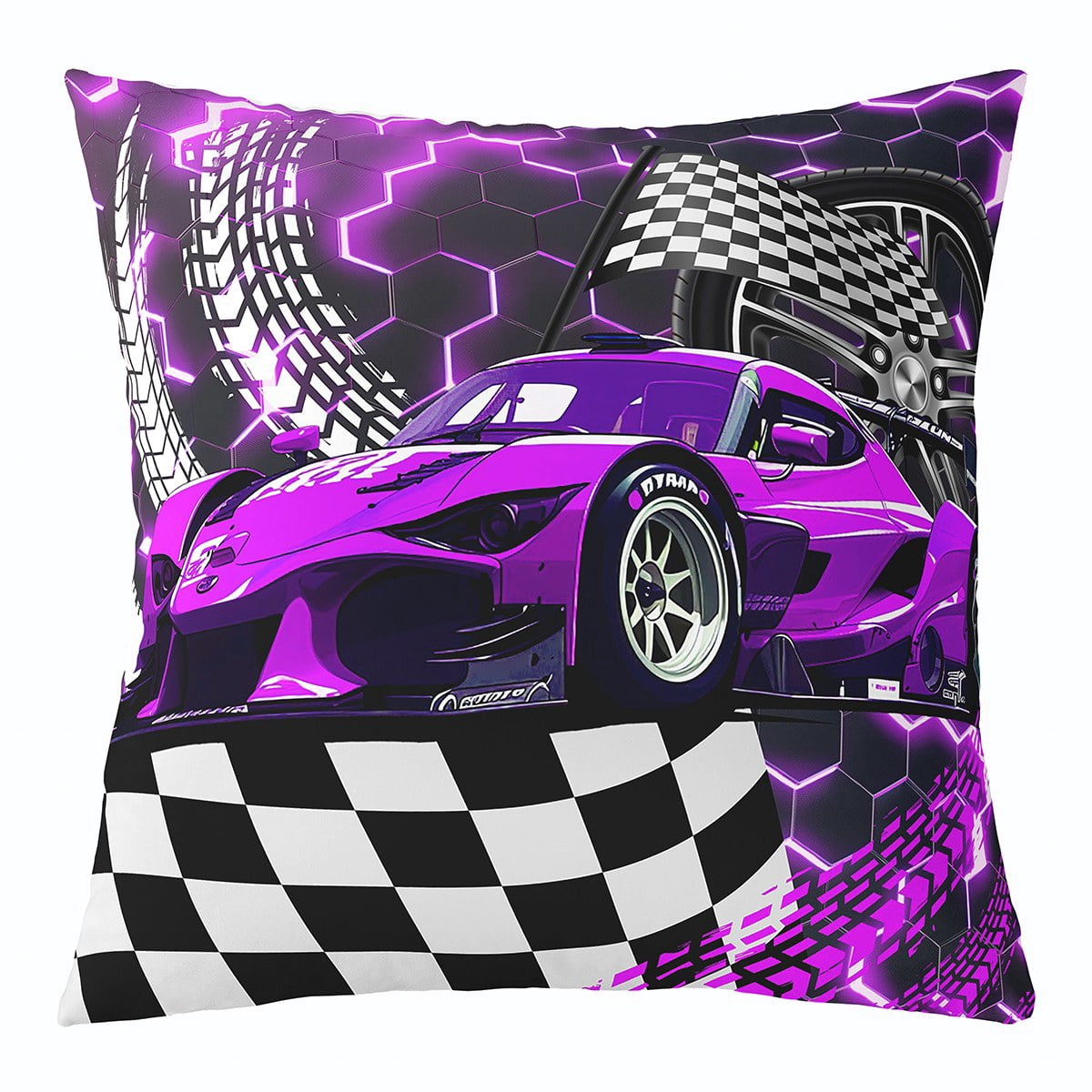 Dirt Racing Pillow Cover Purple main image 0