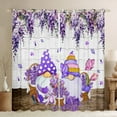 thumbnail image 1 of Gnome Curtains & Drapes,Purple Butterfly Floral 30%-50% Blackout Curtains ,Rustic Cabin Flowers Window Curtains,Wild Animal Butterflies Flower Window Treatments, 1 of 6