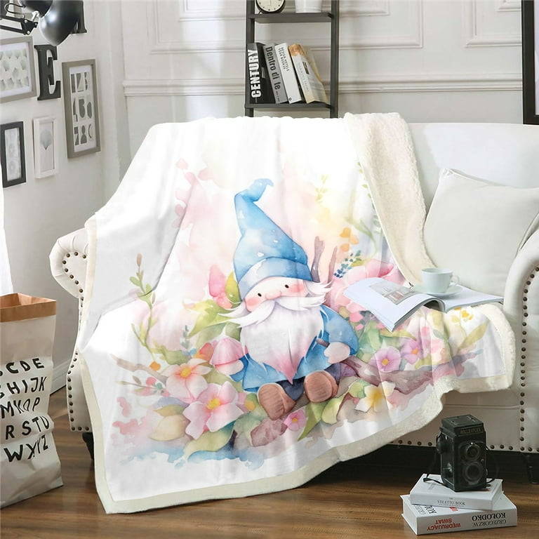 Gnome throw blanket shop