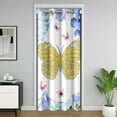 thumbnail image 1 of Golden Butterflies Door Curtain For Doorway Privacy 59"W X 80"L,Blue Hydrangea Blackout Curtain Teens ,Aesthetics Spring Rustic Door Drape Temporary Door,Darkening, 1 of 4