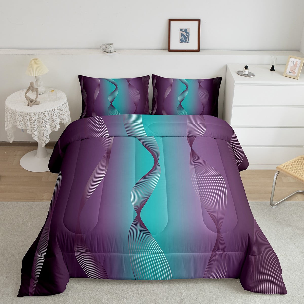 Purple And Teal Bedding
