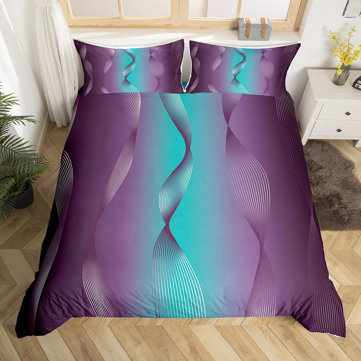 Purple And Teal Bedding