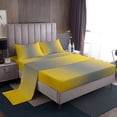 thumbnail image 1 of Erosebridal Gray and Yellow Sheets King,Rainbow Ombre Bedding Set Aesthetic Room Decor for Women Men,Gradient Colorful Sheet Set Abstract Fitted Sheet, 1 of 4