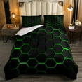 YST Green Black Comforter Geometry Bedding Comforter Sets