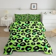 thumbnail image 1 of YST Green Leopard Print Comforter Twin Cheetah Print Bedding Set, Wild Animal Down Comforter Safari Wildlife Bed Set, Modern Abstract Art Quilted Duvet with 1 Pillow Case, 1 of 6