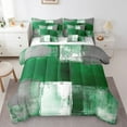 YST Green White Gray Queen Comforter Set 7pcs Aesthetic Bed in a Bag