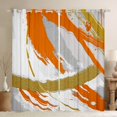thumbnail image 1 of Grey Beige Orange Curtains Brush Strokes Oil Painting Curtains & Drapes, Gradient Abstract Vintage 30%-50% Blackout Curtains Ombre Graffiti Bedroom Curtains, Contemporary Modern Window Treatments, 1 of 5
