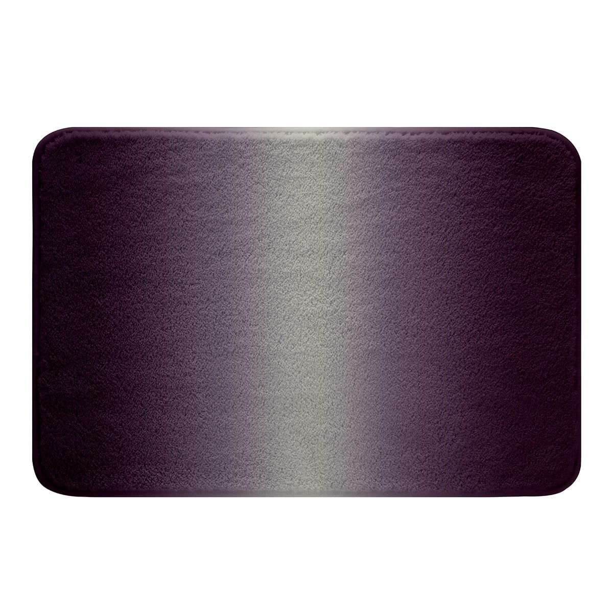 Erosebridal Greyish White and Purple Bathroom Rugs ,Rainbow Ombre Bath