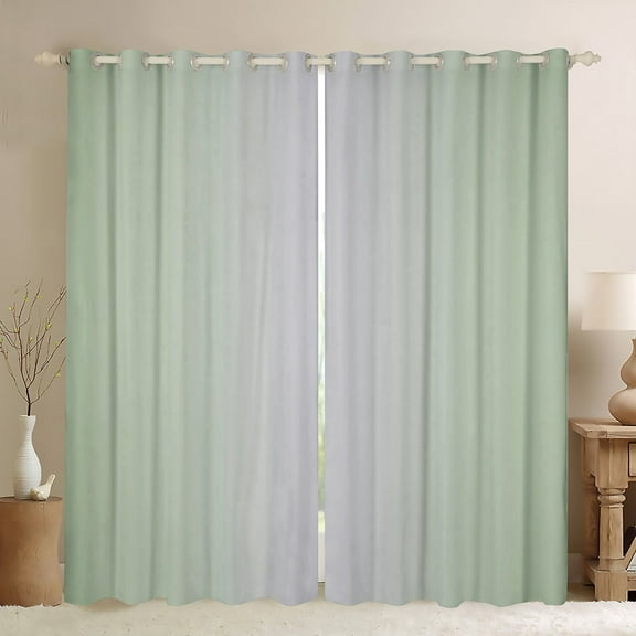Greyish White and Sage Curtains for Bedroom,Rainbow Ombre 30%-50% Blackout Curtains Aesthetic Living Room Decor,Gradient Colorful Curtains & Drapes Abstract Window Curtain