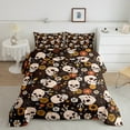 thumbnail image 1 of Erosebridal Groovy Flower Twin Comforter Set, 60S 70S Retro Floral Bedding Set Teens Adult Women, Halloween Skull Duvet Insert Vintage Psychedelic Flowers Down Comforter Groovy Flower Decor, 1 of 5