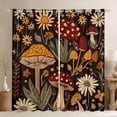 thumbnail image 1 of Groovy Flowers Curtains & Drapes, 70S Retro Floral Curtains 80S 90S Hippie Flower 30%-50% Blackout Curtains , Vintage Boho Psychedelic Mushrooms Window Curtains 42"Wx84"L 2 Panels, 1 of 6