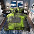 thumbnail image 1 of Grunge Lime Green Bedding Sets Black Grey Ombre Abstract King Comforter Set With Sheets 7 Piece Hippie Graffiti Tie Dye Bed In A Bag,Modern Oil Painting Geometric Bedding Comforter Sets, 1 of 5