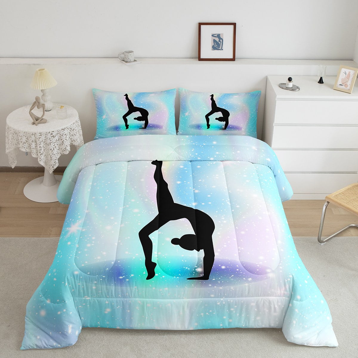 Gymnastics Comforter Set Twin Size, Gymnastics Lover Bedding Set ...