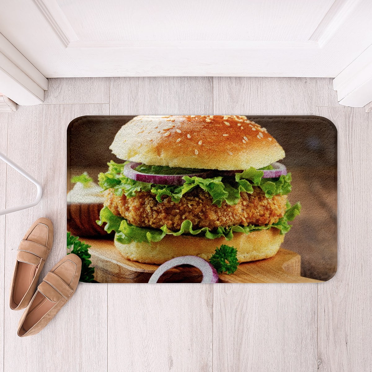 YST Hamburger Bathroom Rugs for Boys Girls Kids Adults,Chicken ...
