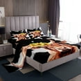 thumbnail image 1 of Erosebridal Highland Cattle Twin Bed Sheets Set,Cow Print Bedding,Brown Farmhouse Cow Animals Sheet Set,Black White Cowhide Bull Rustic Flat Fitted Sheet with Pocket, 1 of 5