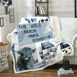 Cowhide Blanket Western Throw Blanket 50 x60