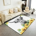 thumbnail image 1 of Erosebridal Highland Cow Carpet,5x7 for Bedside Bull Cattle Area Rug for Bedroom,Yellow Sunflower Print Rug for Living Room,Western Farmhouse Theme Cow 3Accent Rug Set Wild Animal Cow Washable, 1 of 6