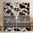 thumbnail image 1 of Erosebridal Highland Cow Skull Blackout Curtains Southwestern Western Curtains & Drapes 2 Panels 42"Wx84"L,Tribal Geometry Aztec Curtains Wild Animal Skin Cowhide Exotic Western Home Decor, 1 of 6