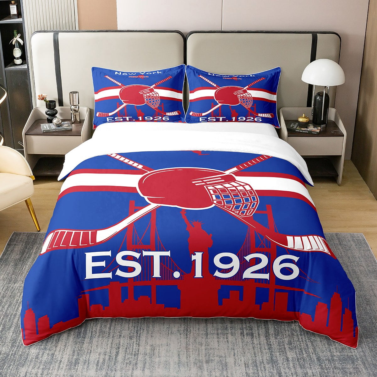 Ice Hockey Dreams 3-Piece Quilted Bedding Set GFTOHD7550