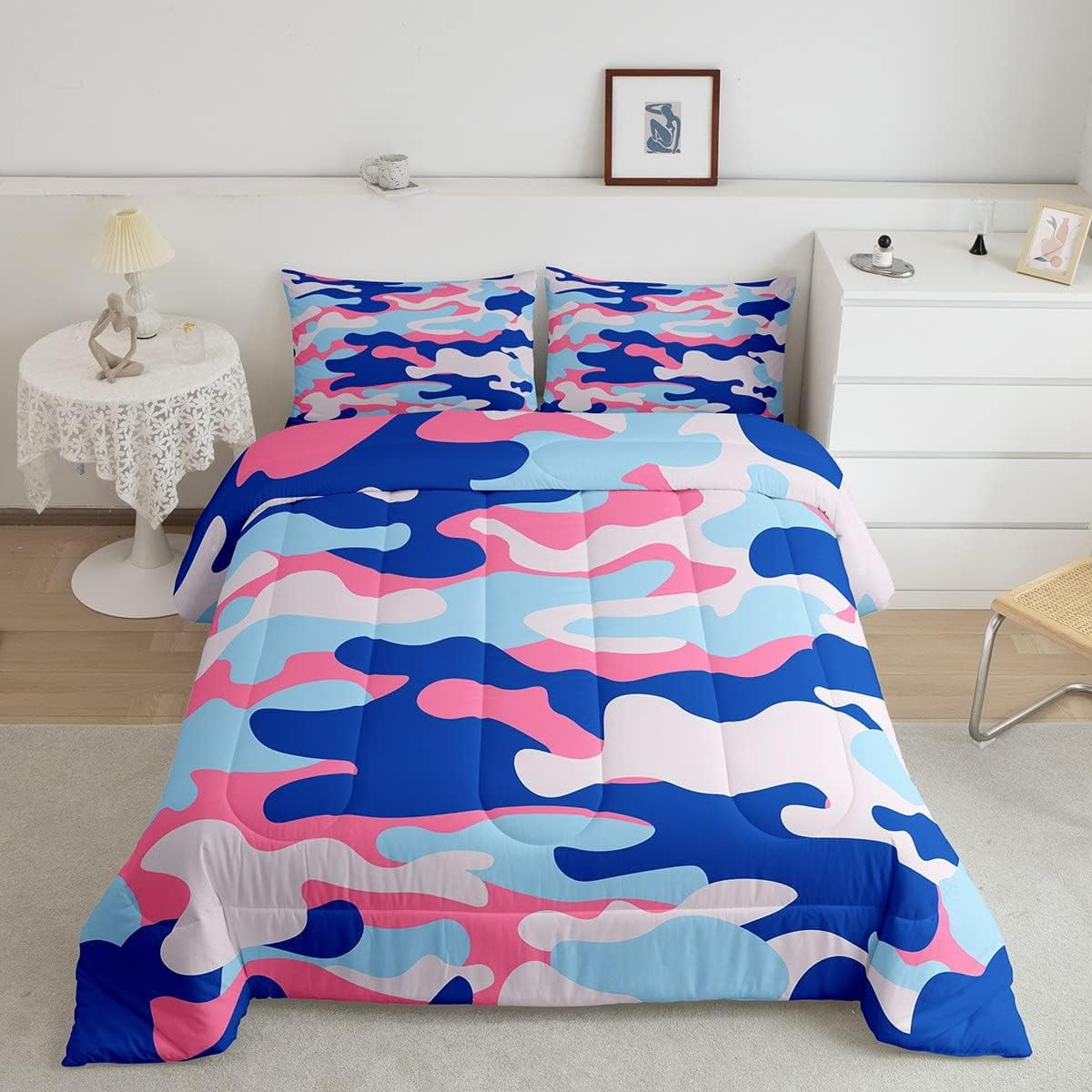 YST Kids Camo Bedding Set,Army Camouflage Bedding Twin Comforter Set