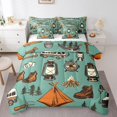 thumbnail image 1 of Kids Camping Bedding Set King Size,Farmhouse Camper Theme 7 Piece Comforter Set,Camper Accessories Bed in a Bag,Western Rustic Bear Sheets,Vintage Rv Travel Car Quilted Duvet, 1 of 5