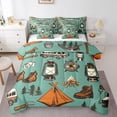 thumbnail image 1 of Erosebridal Camping Bedding Set Queen Size,Farmhouse Camper Theme 7 Piece Comforter Set,Camper Accessories Bed in a Bag,Western Rustic Bear Sheets,Vintage Rv Travel Car Quilted Duvet, 1 of 5