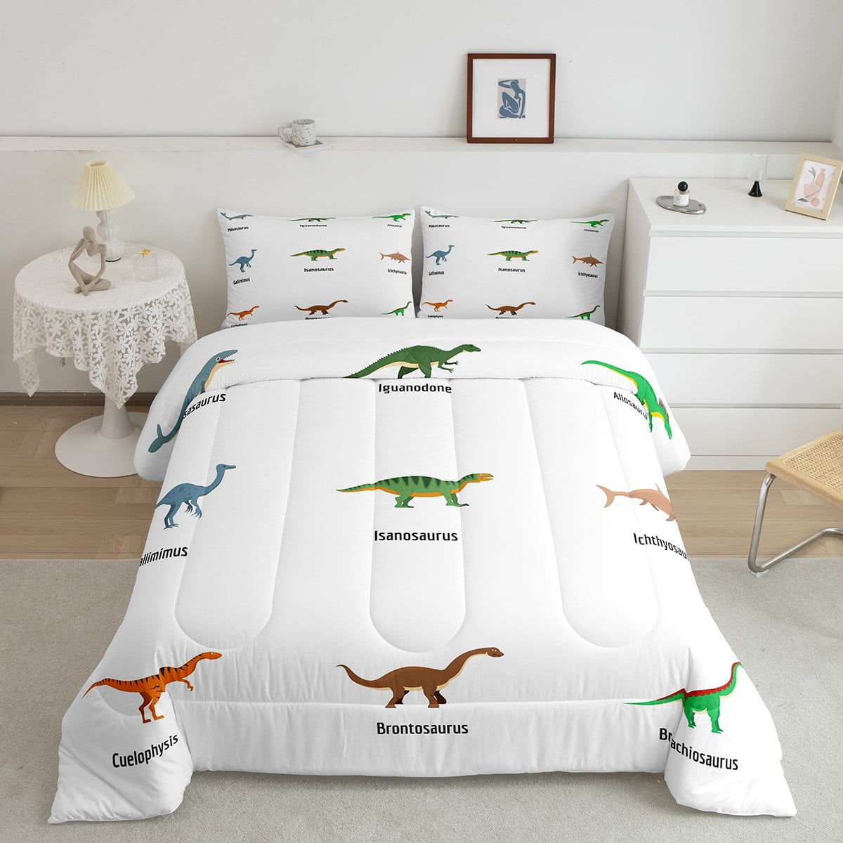 YST Kids Comforter Sets Boys Twin Size Dinosaur Bedding Set,Set of