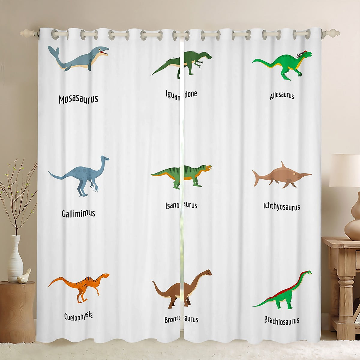 YST Kids Curtains Boys 38x45 inch Dinosaur Blackout Curtains,Set of