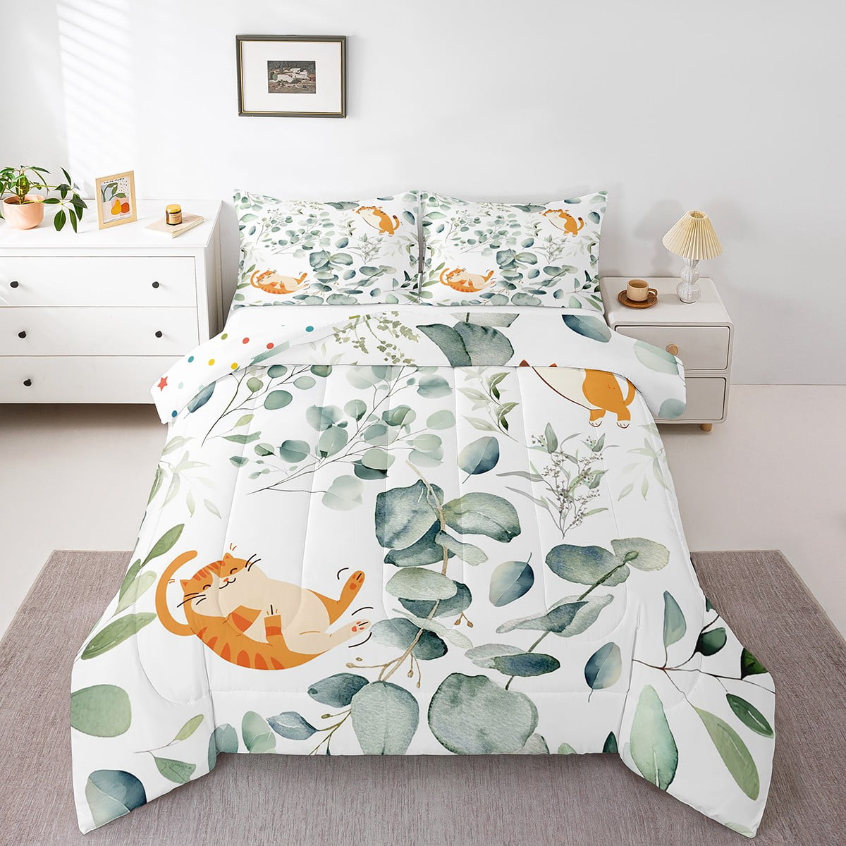 Kawaii Cartoon Cat Bedding Sets