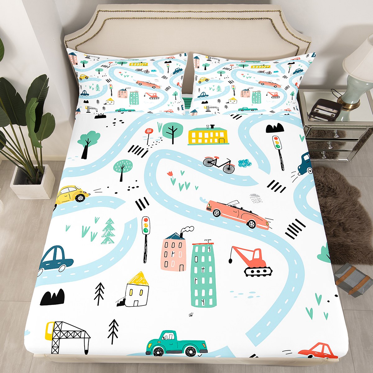 yst-kids-dinosaur-bed-sheets-for-boys-girls-cartoon-train-fitted-sheet