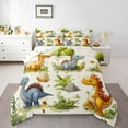 YST Kids Dinosaur Comforter Set Twin,Cartoon Dino Ancient Animals
