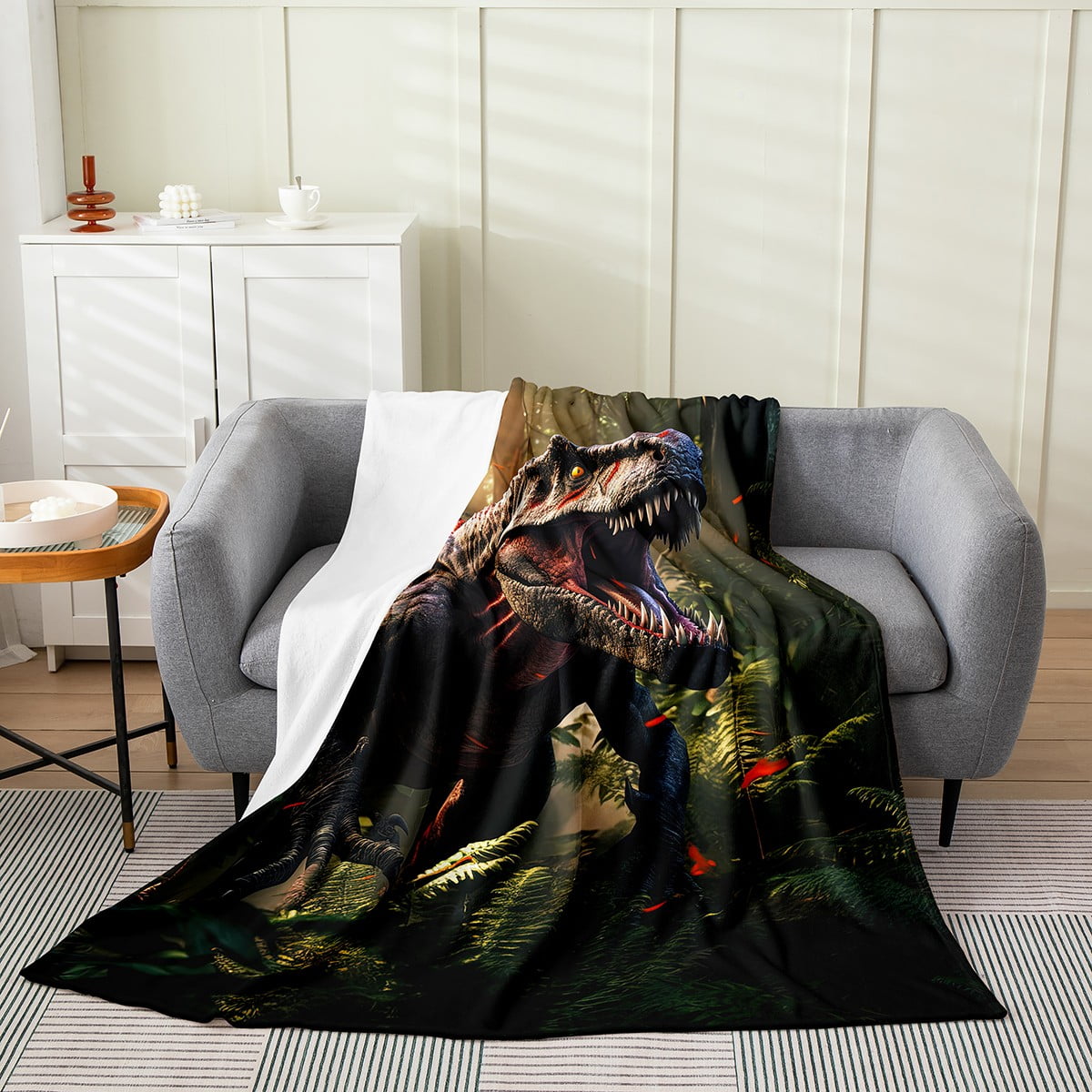 YST Kids Dinosaur Fleece Blanket Toddler Dino Blanket Throw 50x60 Inch