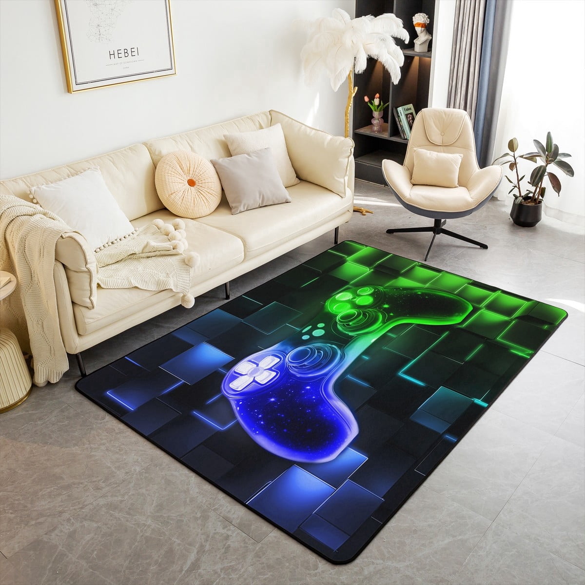 Erosebridal Gamer Area Rug 4'11