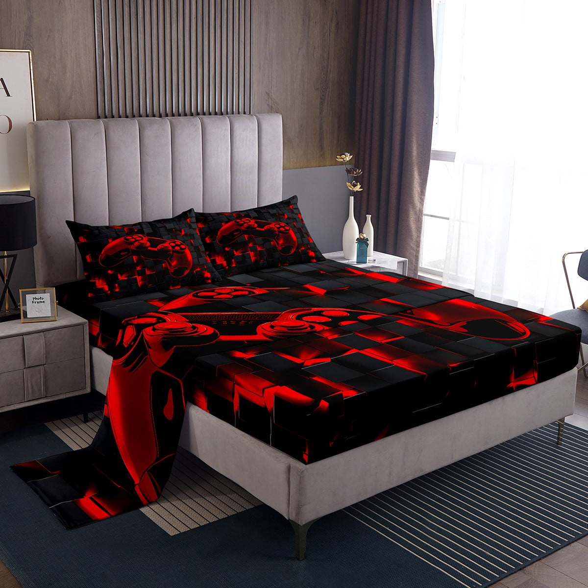 Erosebridal Gaming Bed Sheets Set Video Game Gamer Full Sheet Set ...