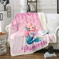 thumbnail image 1 of Mermaid Fleece Blanket Mermaid Scales Sherpa Blanket Queen 90"X90" Mermaid Princess Throw Blanket Princess Bedroom Decor Glitter Pink Sequins Flannel Blanket Warm Cozy, 1 of 6