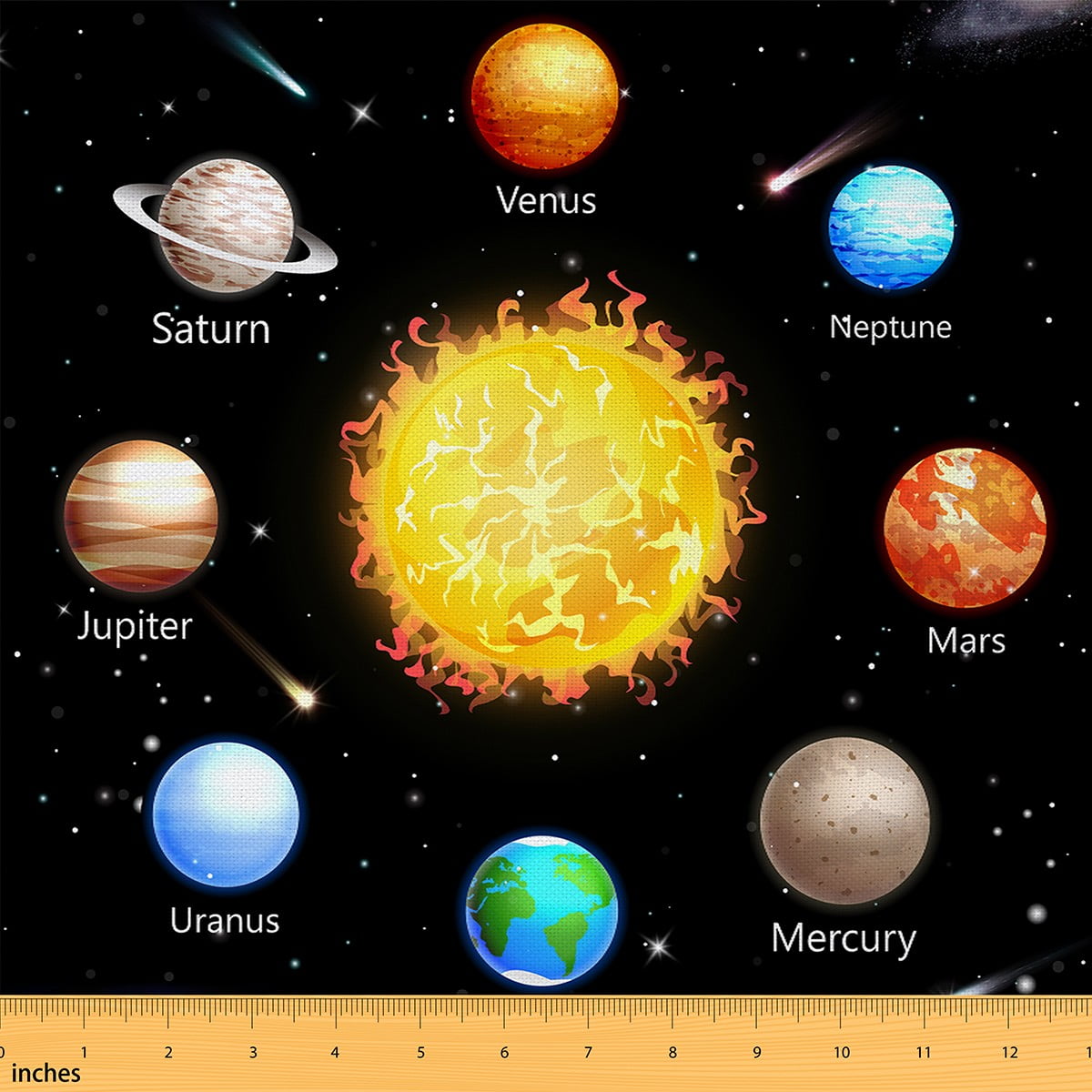 YST Kids Outer Space Fabric by the Yard,Starry Sky Galaxy Upholstery