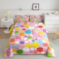 thumbnail image 1 of Polka Dots Comforter Set Cute Circle Print Bedding Colorful Geometric Bedding Comforter Sets Pink Christmas Themed Duvet Insert Bedroom Decor, 1 of 5