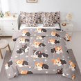 thumbnail image 1 of King Size Dog Bedding Set Cute Corgi Comforter 7 Pieces Bedroom Decor Kawaii Puppy Animals Sheet Set Cartoon Pet Paw Flat Sheet With 2 Pillow Cases, 1 of 5