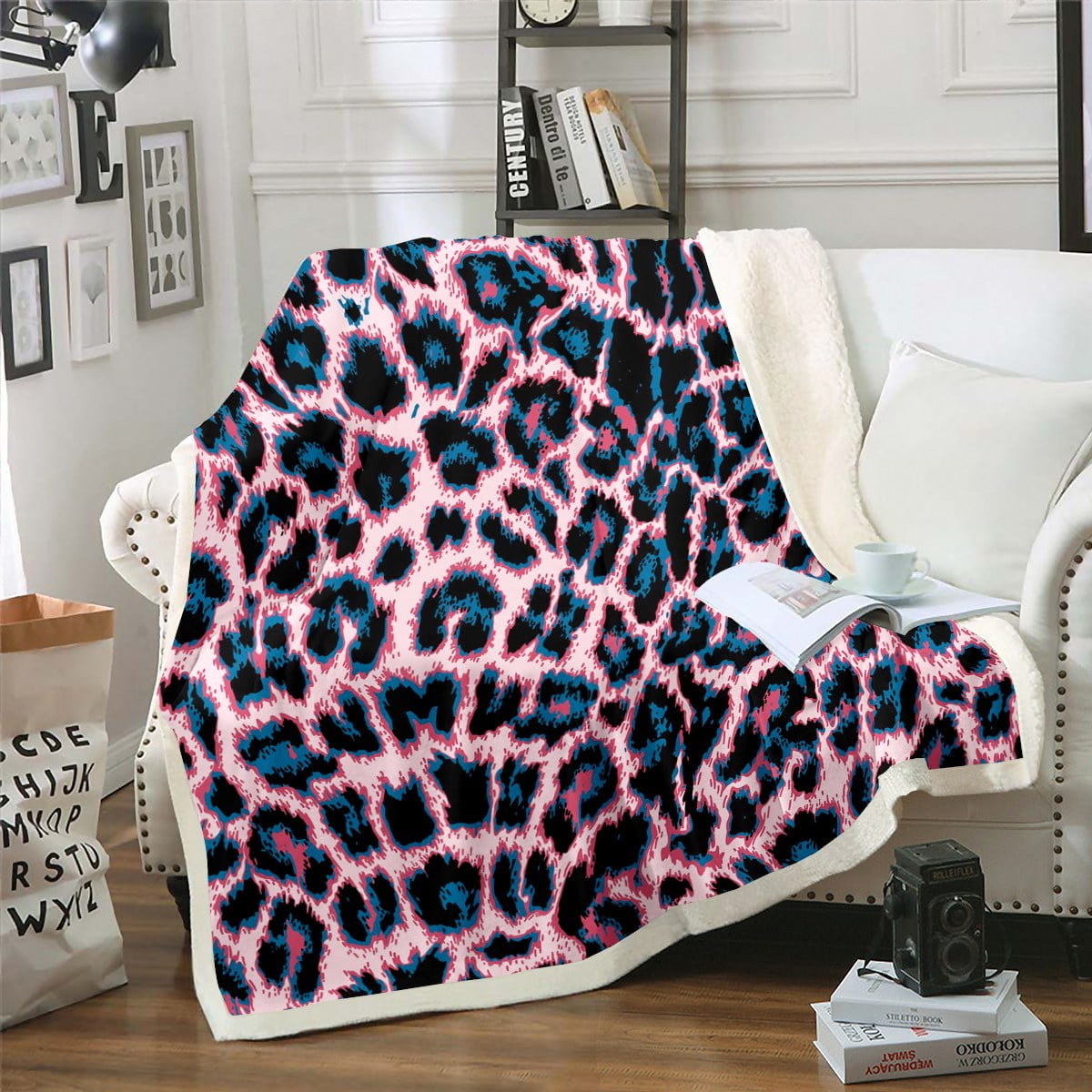 Pink cheetah print blanket hotsell