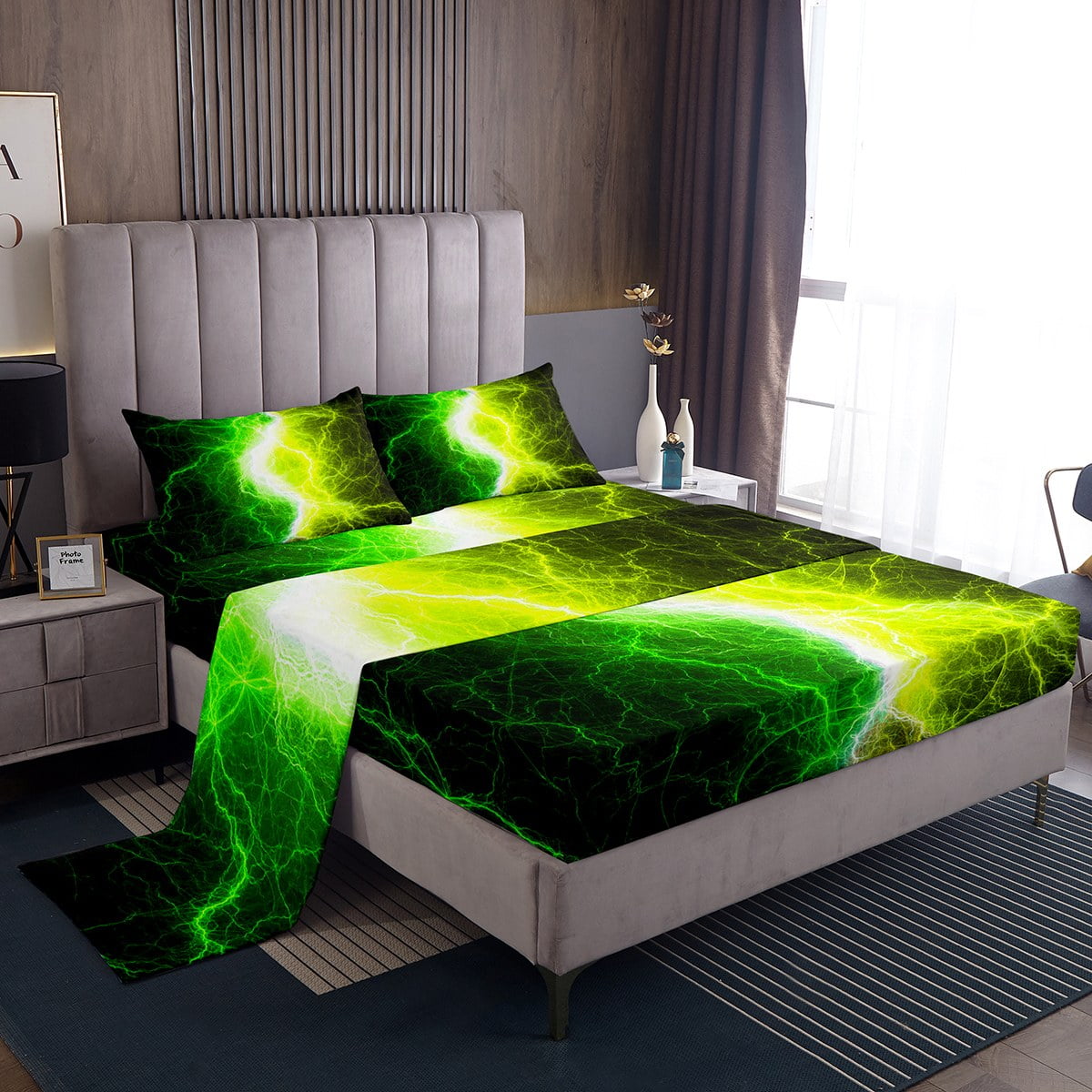 Erosebridal Lightsaber Galaxy Duvet Cover Set | Toddler Size Bedding For Kids, Starry Sky Theme