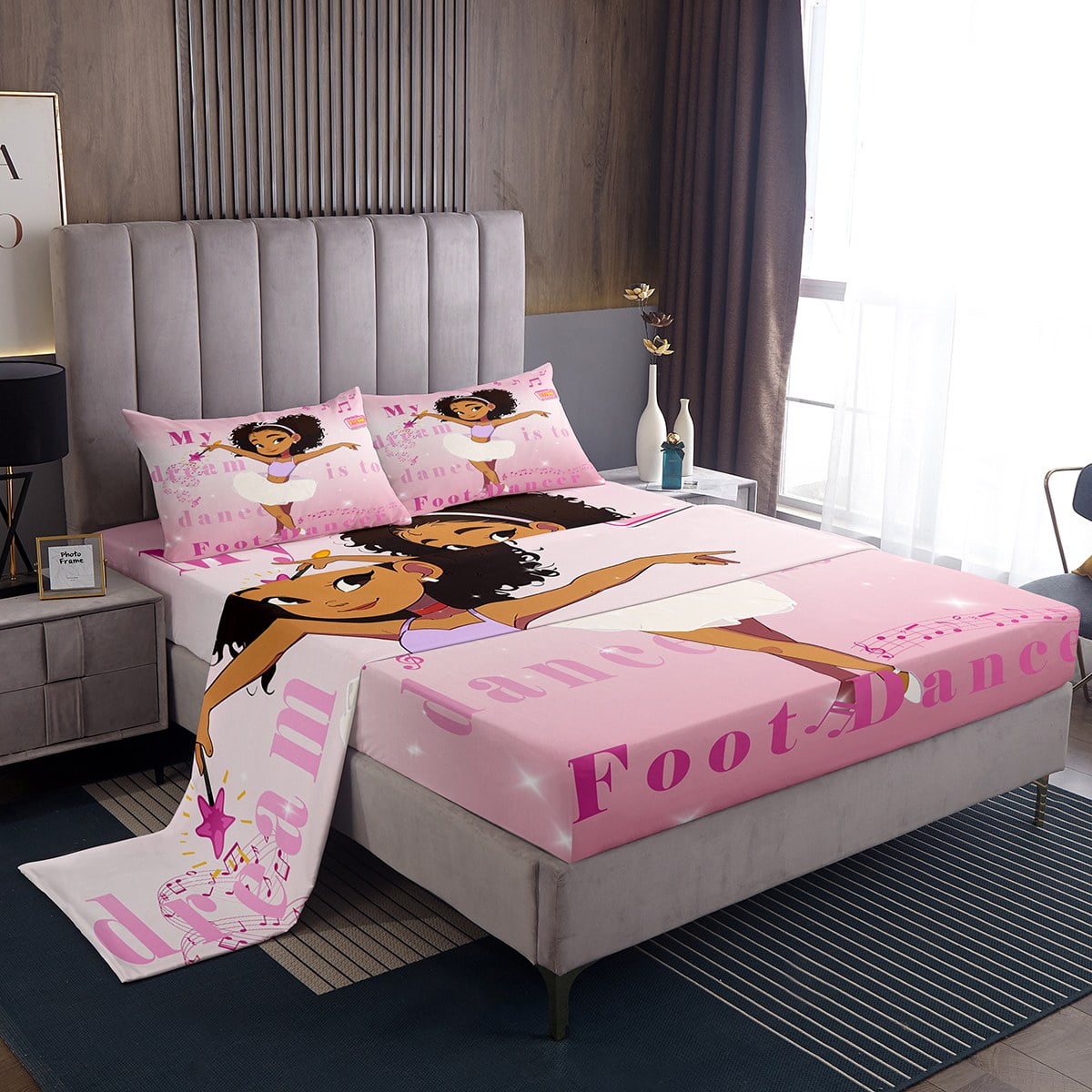 YST Little Girl Full Sheet Set Cute Unicorn Sheets for Kids Toddler