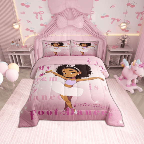 Erosebridal Little Queen Comforter Set Cute Unicorn Bedding Set, Kawaii Rainbow Down Comforter Magical Black Bed Set, Horse Animal Quilted Duvet Black Bedroom Decor