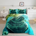 thumbnail image 1 of Lovely Manatee Full Comforter Set ,3D Manatee Bedding Set for Manatee Lovers,Underwater Oasis Duvet Insert,Hawaii Nautical Marine Life Down Comforter,Blue Green,3Pcs, 1 of 5