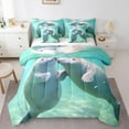YST Manatee 7 Pcs Comforter Set Queen Size, Underwater World Bedding