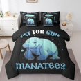 YST Manatee Lover 7 Pcs Comforter Set Full, Underwater Sea Animal
