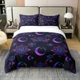 thumbnail image 1 of Mandala Duvet Cover King Size 100% Cotton Boho Sun Moon Decor Comforter Cover Bohemian Exotic Style Bedding Set Chic Botanical Floral Decor Bed Set For Adult Women Teen Men,Purple, 1 of 6