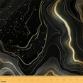 thumbnail image 1 of Marble Fabric By The Yard,Marbling Pattern Upholstery Fabric,Gold Leaf Glitters Waterproof DIY Indoor Outdoor Fabric,Fluid Abstract Art Teens Decorative Fabric,Black Gold,2 Yards, 1 of 5